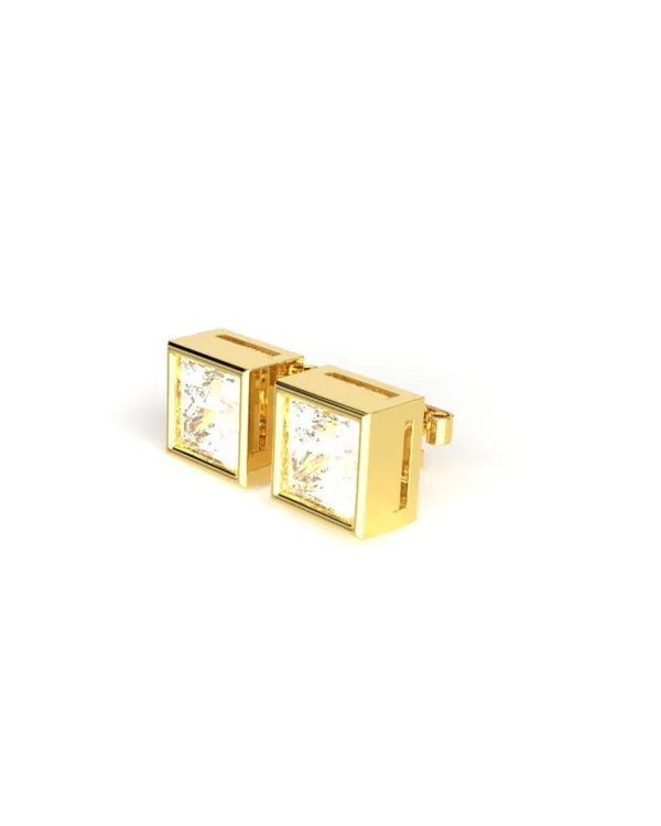 18Kt_Gold_Finish_Sterling_Square_Diamond_Stud_For_Men