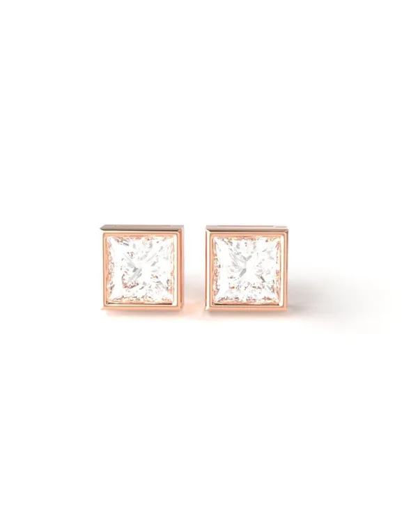 Rose_Gold_Sterling_Square_Diamond_Stud_For_Men