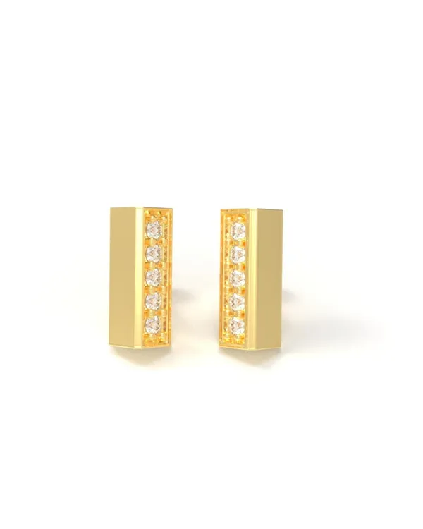 Yellow_Sterling_Liner_Studs_Pair_For_Men