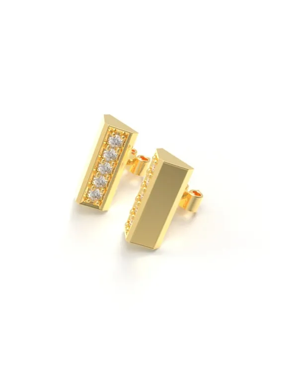 Yellow_Sterling_Liner_Studs_Pair_For_Men