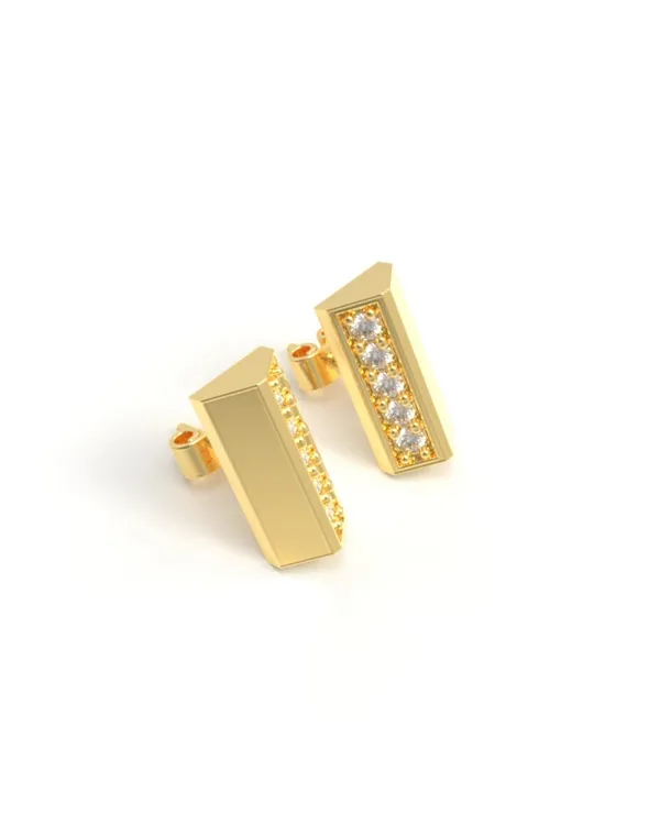 Yellow_Sterling_Liner_Studs_Pair_For_Men