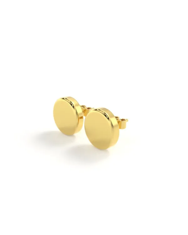 Gold_Finish_Sterling_Round_Gloss_Studs_Pair_For_Men