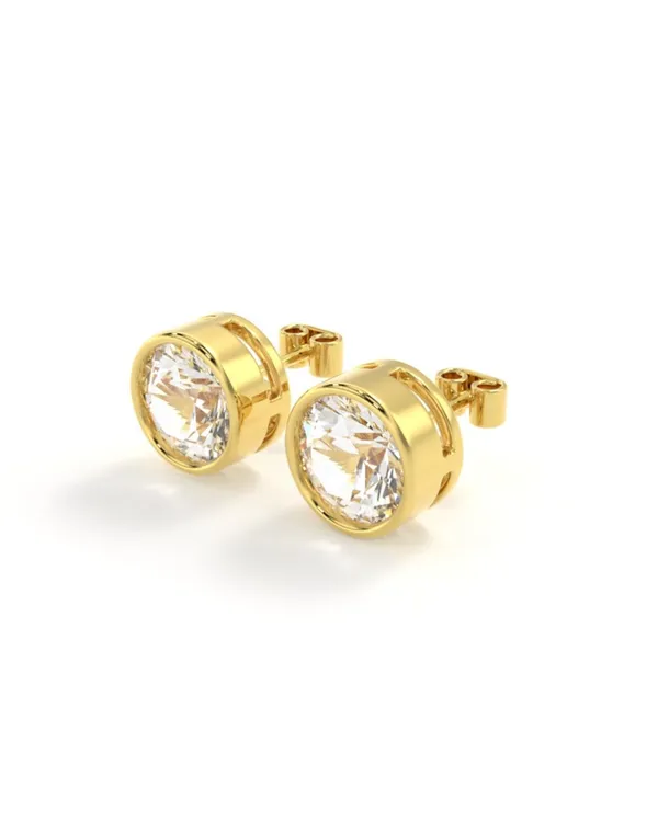 Gold_Silver_Round_Diamond_Studs_For_Men
