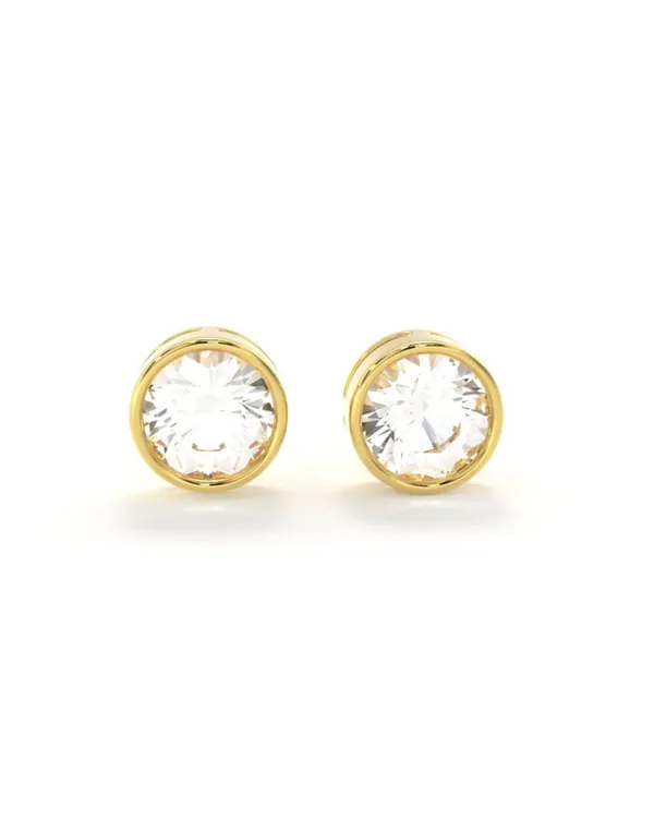 Gold_Silver_Round_Diamond_Studs_For_Men