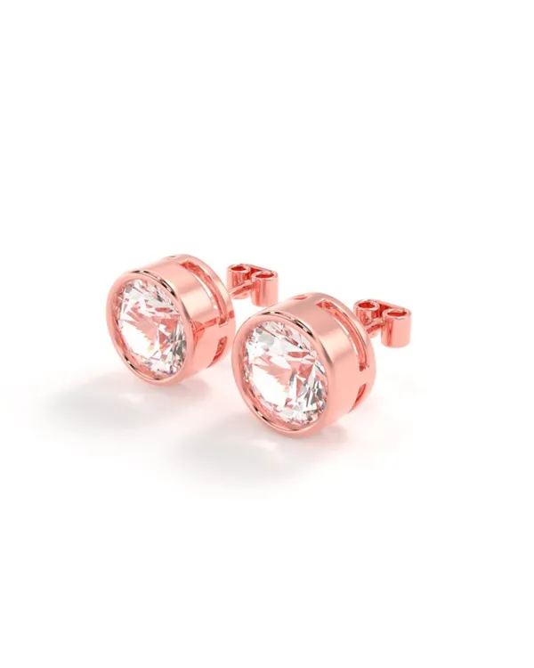 Rose_Gold_Silver_Round_Diamond_18Kt_Gold_Finish_Studs_For_Men
