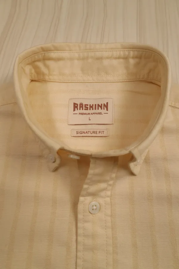 Cream_Cotton_Regular_Fit_Textured_Shirt_For_Men