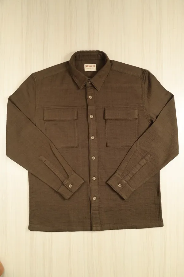 Brown_Cotton_Textured_Utility_Shacket_For_Men
