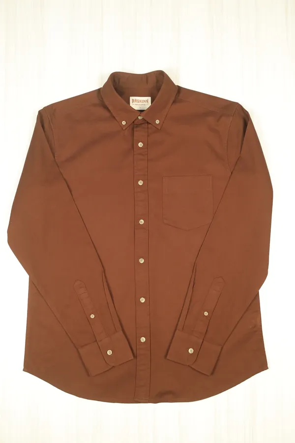 Brown_Cotton_Full_Sleeve_Button-Down_Shirt_For_Men
