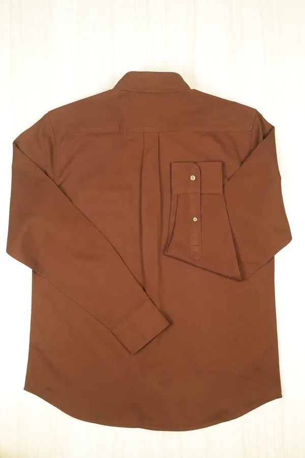 Brown_Cotton_Full_Sleeve_Button-Down_Shirt_For_Men