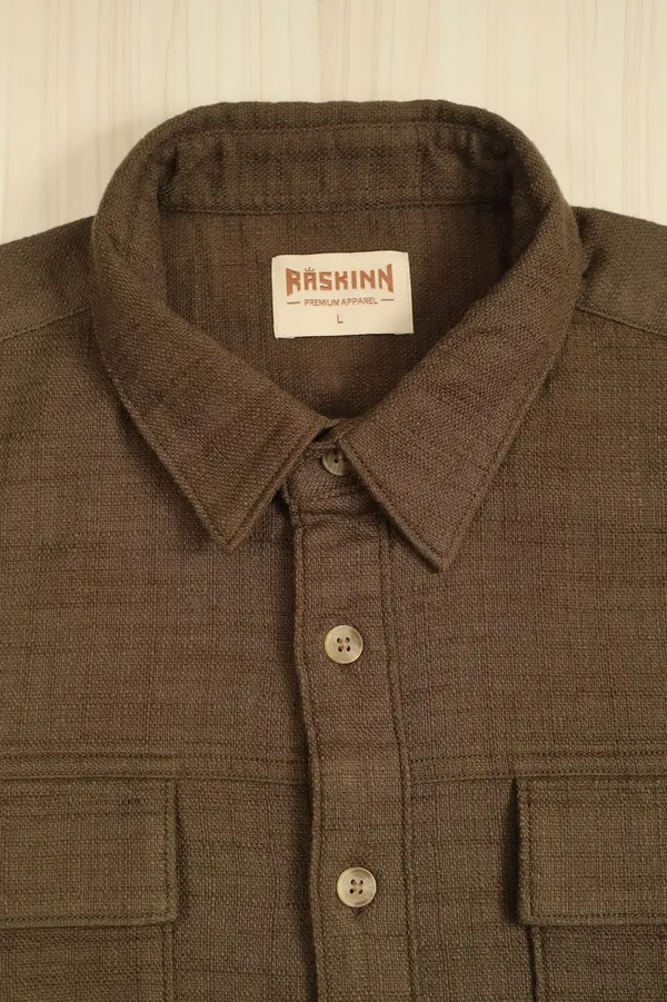 Brown_Cotton_Textured_Utility_Shacket_For_Men