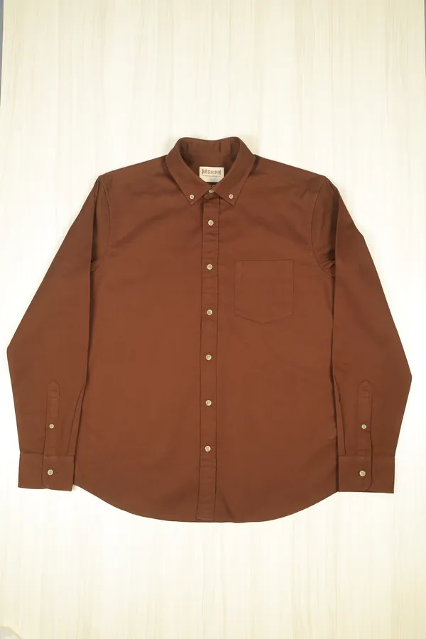 Brown_Cotton_Full_Sleeve_Button-Down_Shirt_For_Men