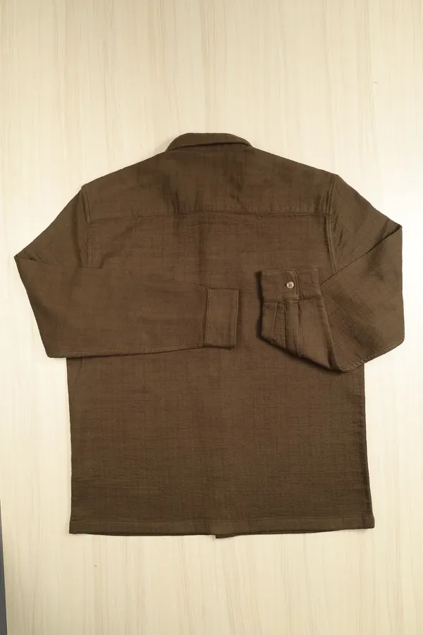 Brown_Cotton_Textured_Utility_Shacket_For_Men