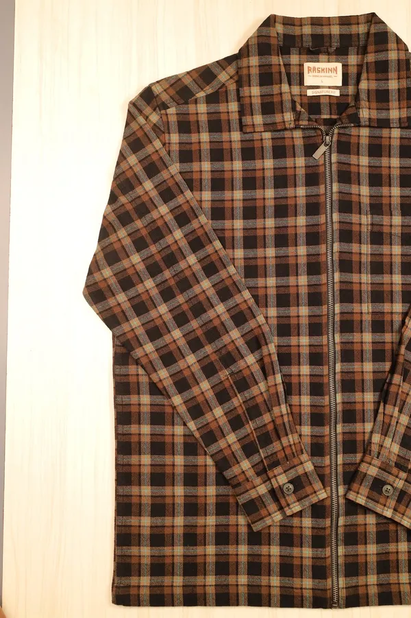 Brown_Cotton_Regular_Fit_Checked_Zip_Shacket_For_Men