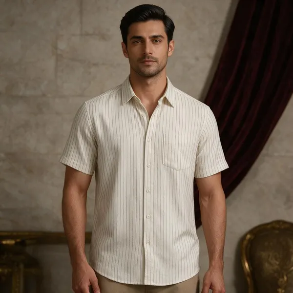 Beige_Stretch_Cotton_Regular_Fit_Striped_Shirt_For_Men