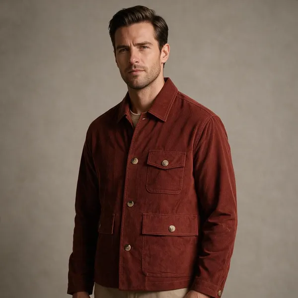 Rust_Corduroy_Utility_Jacket_For_Men