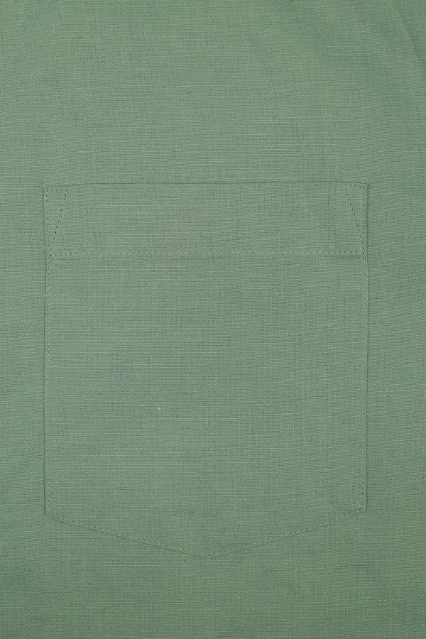 Mint_Green_Cotton_Linen_Casual_Fit_Shirt_For_Men