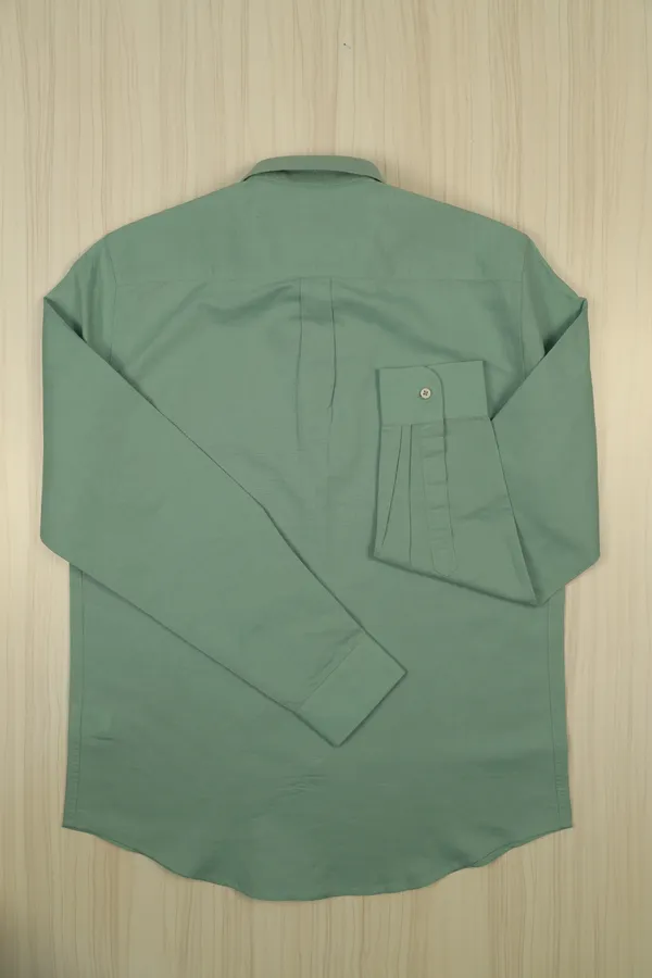 Mint_Green_Cotton_Linen_Casual_Fit_Shirt_For_Men