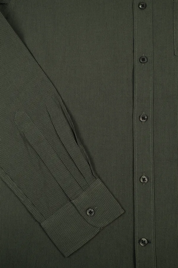 Olive_Cotton_Signature_Fit_Textured_Shirt_For_Men