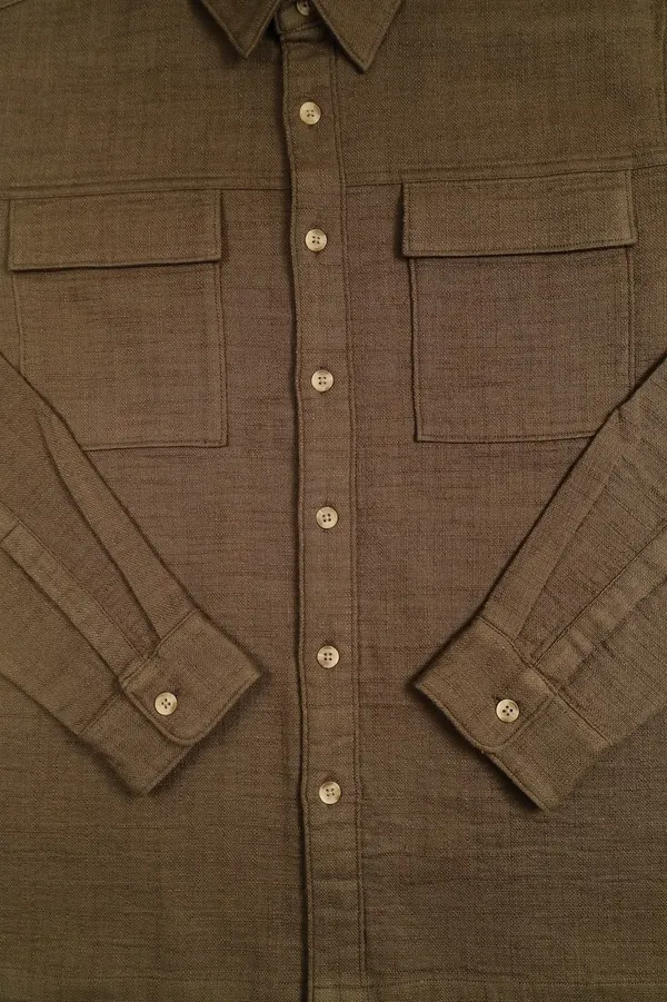 Brown_Cotton_Textured_Utility_Shacket_For_Men