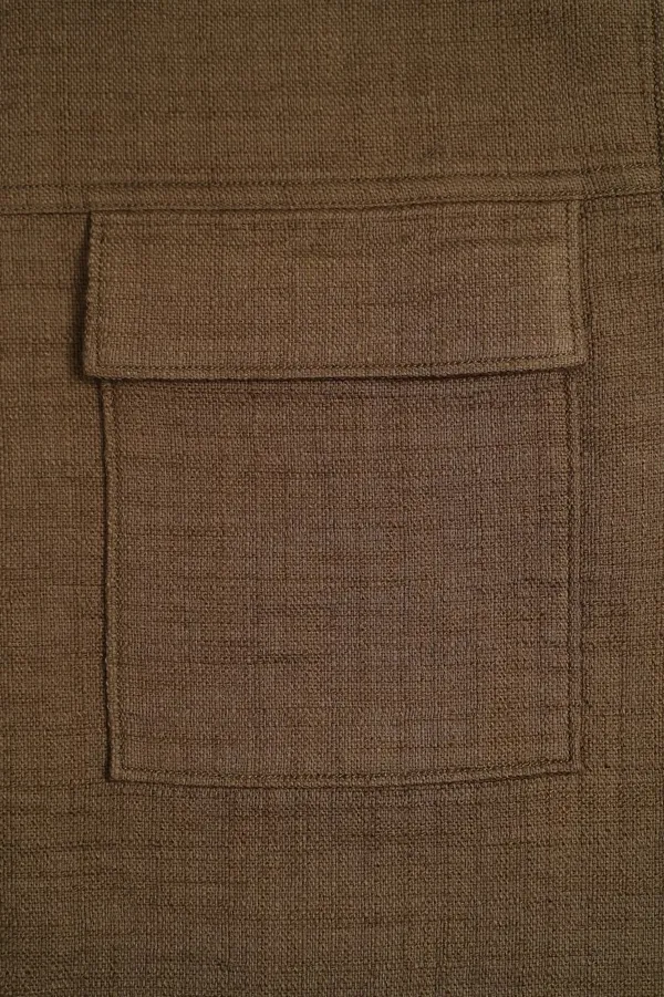 Brown_Cotton_Textured_Utility_Shacket_For_Men