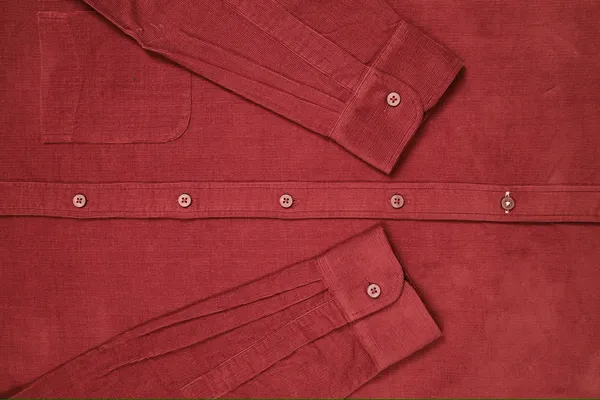 Maroon_Corduroy_Regular_Fit_Kurta_For_Men