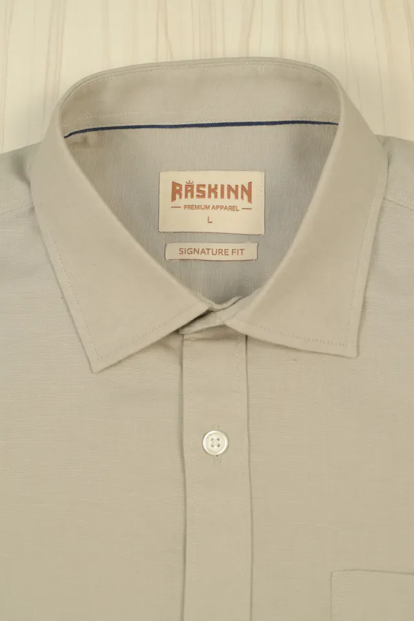Beige_Cotton_Linen_Full_Sleeve_Button-Down_Shirt_For_Men
