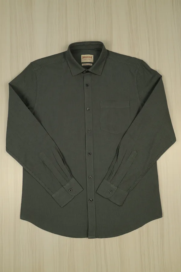 Olive_Cotton_Signature_Fit_Textured_Shirt_For_Men