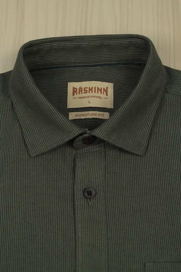 Olive_Cotton_Signature_Fit_Textured_Shirt_For_Men
