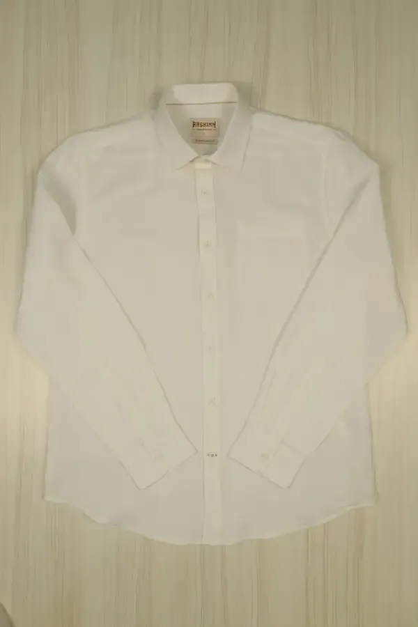 White_Cotton_Linen_Long_Sleeve_And_Brown_Cotton_Full_Sleeve_Button-Down_Shirt_For_Men_Pack_Of_2
