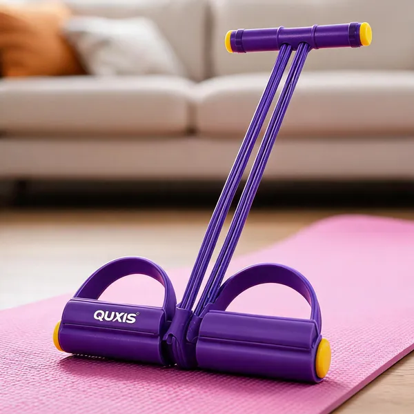 Quxis_6_Tubes_Purple_Resistance_Pedal_Exerciser_With_Tension_Ropes
