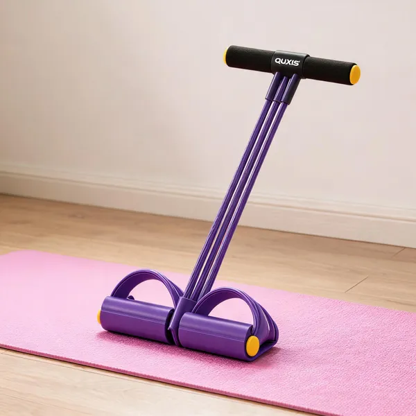 Quxis_6_Tubes_Purple_Resistance_Pedal_Exerciser_With_Tension_Ropes