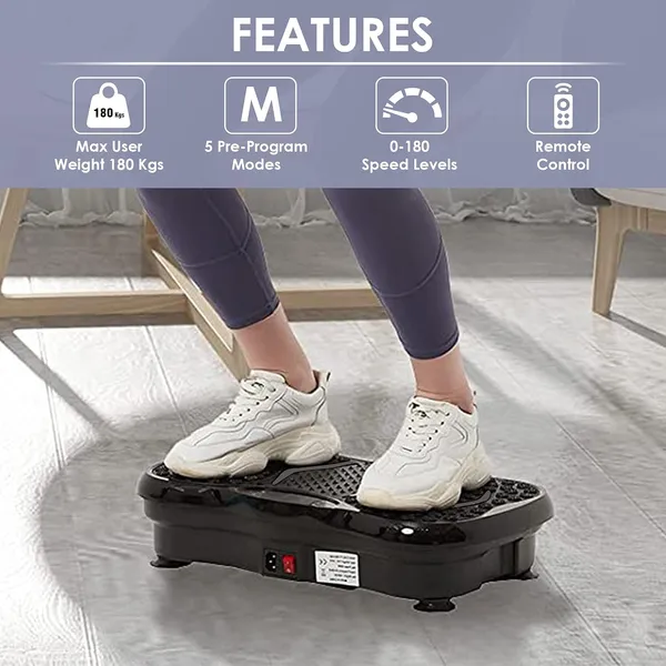 Alpha_Crazyfit_Vibration_Plate_Massager,_Home_&_Gym_Workout_Machine_for_Muscle_Toning,_Calorie_Burn,_Massaging,_Weight_Loss_Comes_with_5_Program_Mode_with_Remote,_2_Exercise_Band