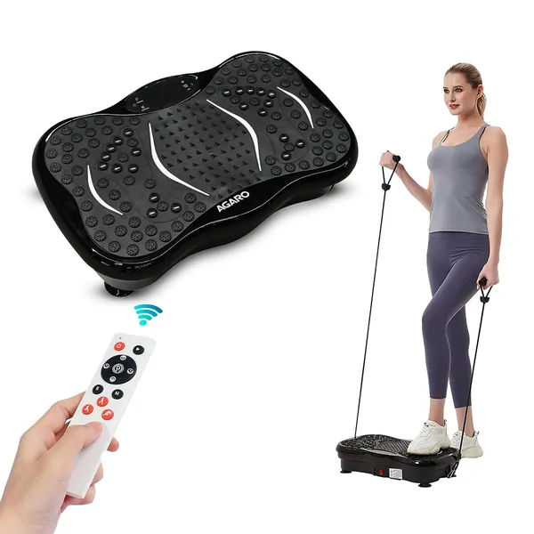 Alpha_Crazyfit_Vibration_Plate_Massager,_Home_&_Gym_Workout_Machine_for_Muscle_Toning,_Calorie_Burn,_Massaging,_Weight_Loss_Comes_with_5_Program_Mode_with_Remote,_2_Exercise_Band