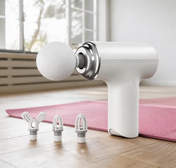 Quxis_White_Portable_Massage_Gun_With_4_Massage_Heads