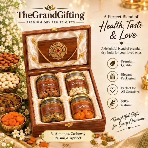 TheGrandGift_Royal_Heritage_Diwali_Dry_Fruit_Gift_Box_4_jars_Almonds,_Cashews,_Raisins,_APricot_and_Swastik_Diya