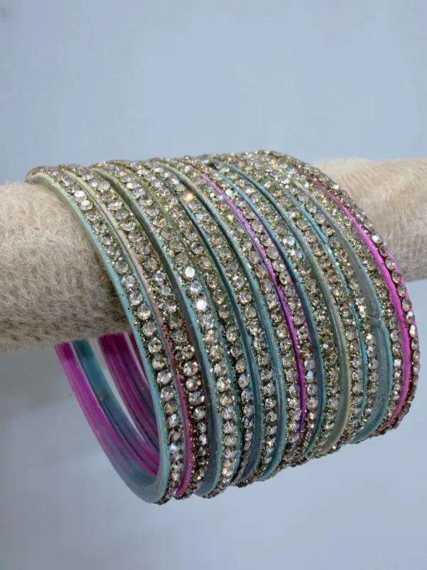 Multicolor_Metal__And_Stone_Bangles_Set_For_Women_Set_Of_12