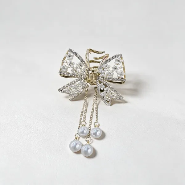 Silver_Pearl__And_Metal_Hair_Clip_For_Women