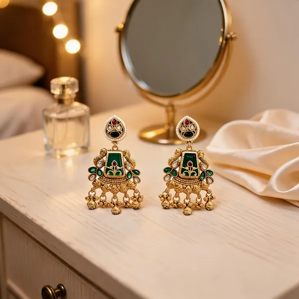 Gold_Metal_Jhumka_Earrings_For_Women