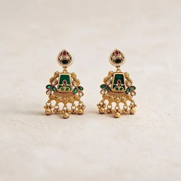 Gold_Metal_Jhumka_Earrings_For_Women