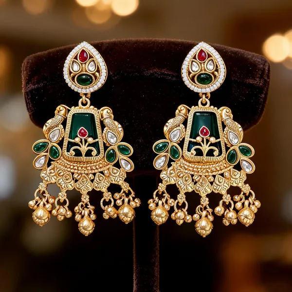 Gold_Metal_Jhumka_Earrings_For_Women