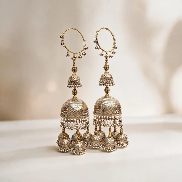 Silver_Metal_Jhumka_Earrings_For_Women