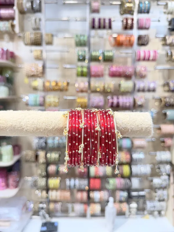 Red_Metal__And_Glass_Bangle_Set_For_Women_Set_Of_16