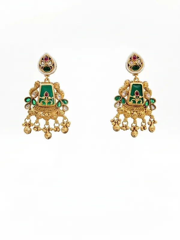 Gold_Metal_Jhumka_Earrings_For_Women