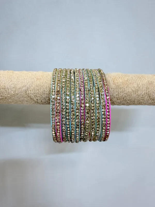 Multicolor_Metal__And_Stone_Bangles_Set_For_Women_Set_Of_12