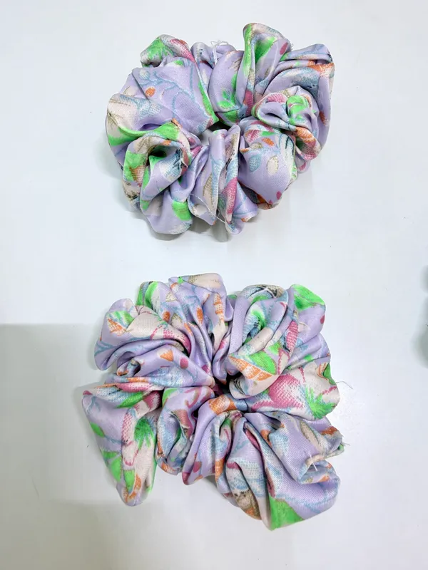 Lavender_Georgette_Scrunchies_For_Women