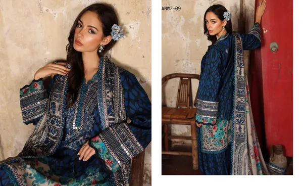 Blue_Printed_Kurta_Set_For_Women