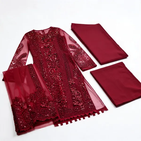 Maroon_Organza_Embroidered_Suit_Set_For_Women