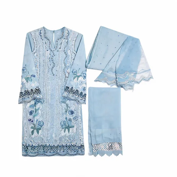 Light_Blue_Cotton_Embroidered_Suit_Set_For_Women