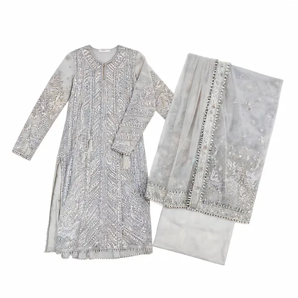 White_Embroidered_Straight_Fit_3_Piece_Suit_For_Women