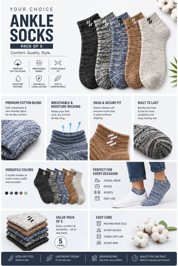 Sloxie_Men_&_Women_Solid_Ankle_Length_(Pack_of_5)